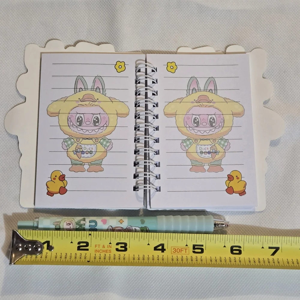 🍒🍒 Cute Labubu Spiral Notebook & Pen With Grip
